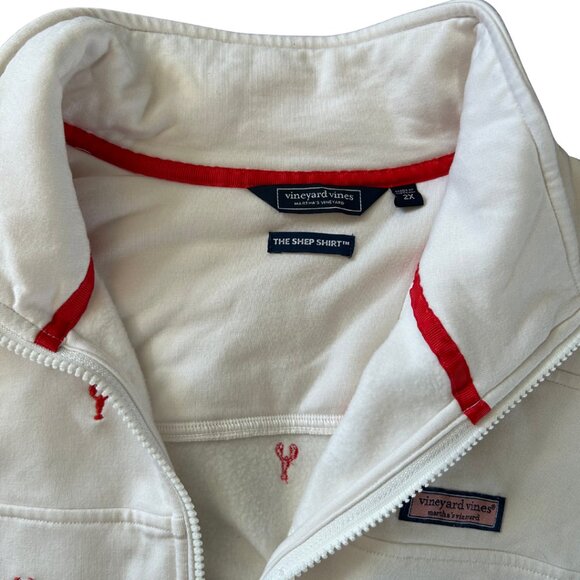 Vineyard Vines Women's White Dreamcloth Quarter Zip Pullover 2X - Picture 4 of 4